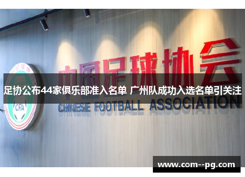 足协公布44家俱乐部准入名单 广州队成功入选名单引关注