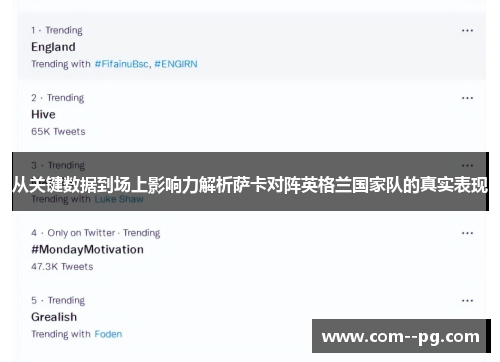 从关键数据到场上影响力解析萨卡对阵英格兰国家队的真实表现